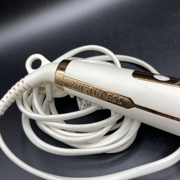Kristin Ess 1" Curling Iron. Digital, 4 temps, auto. White, Gold. Pre-loved. - Picture 2 of 6
